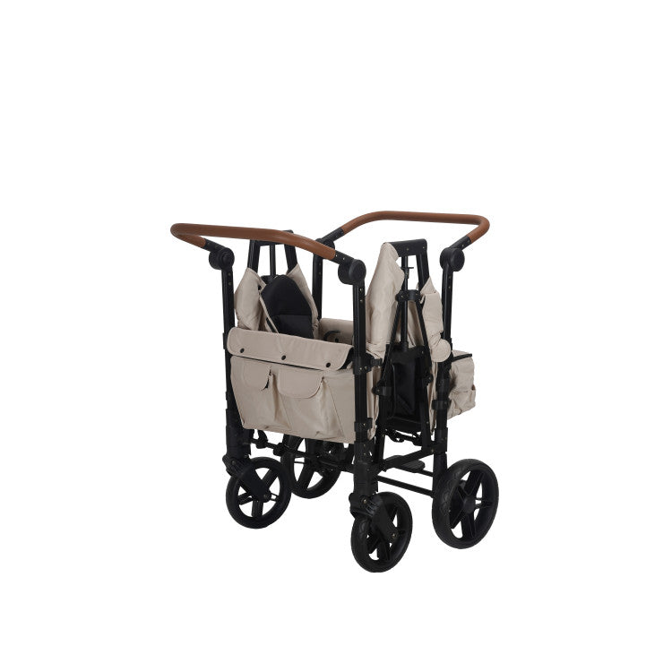 Luxury 4-Seat Folding Stroller Wagon with Canopy