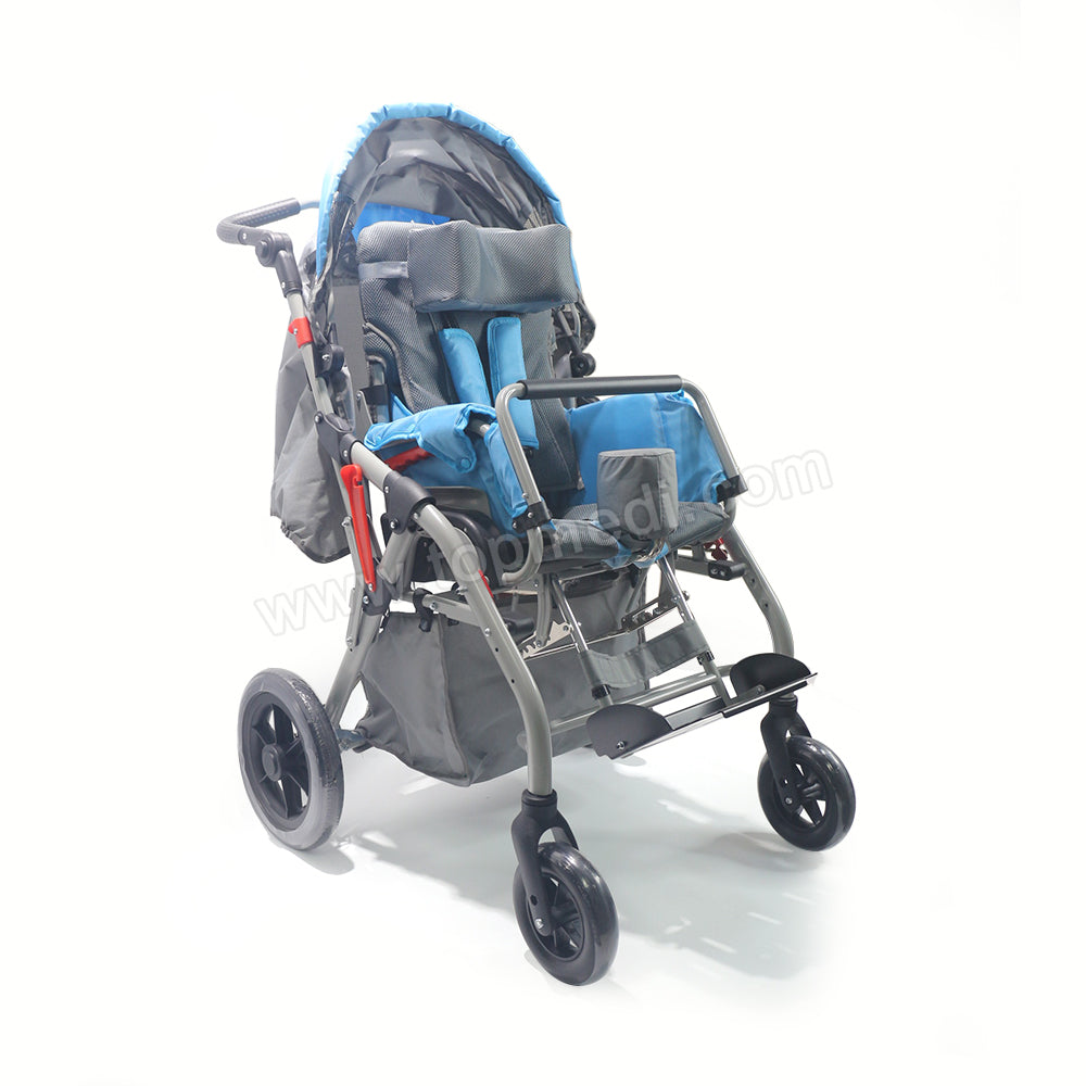 Heavy-Duty CP Wheelchair Stroller – Foldable & Reclining