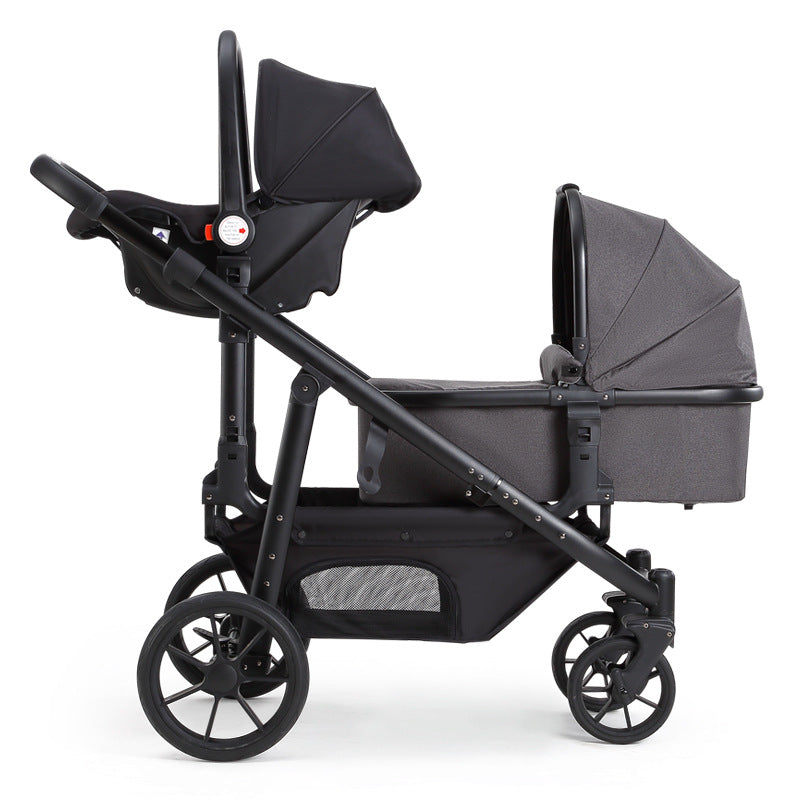 Lightweight Twin Stroller – Foldable & Adjustable Seats