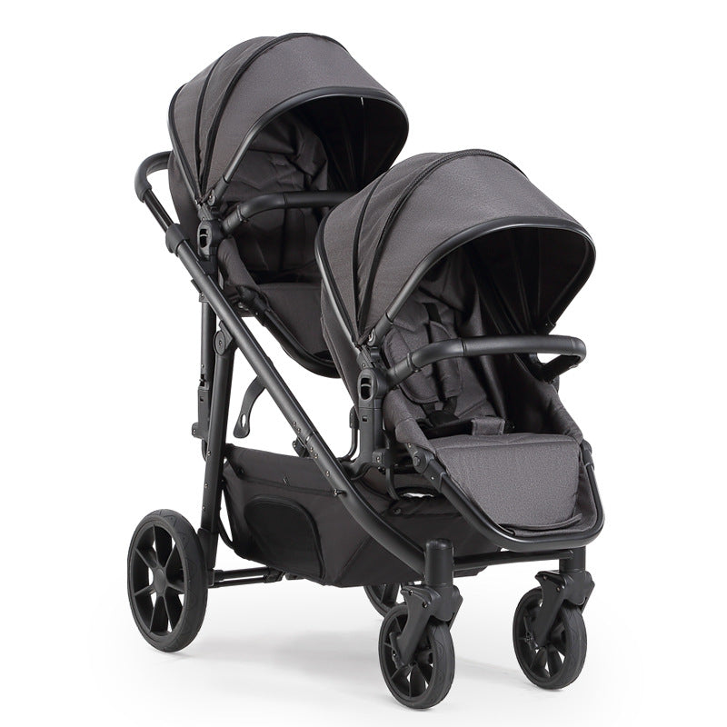 Lightweight Twin Stroller – Foldable & Adjustable Seats