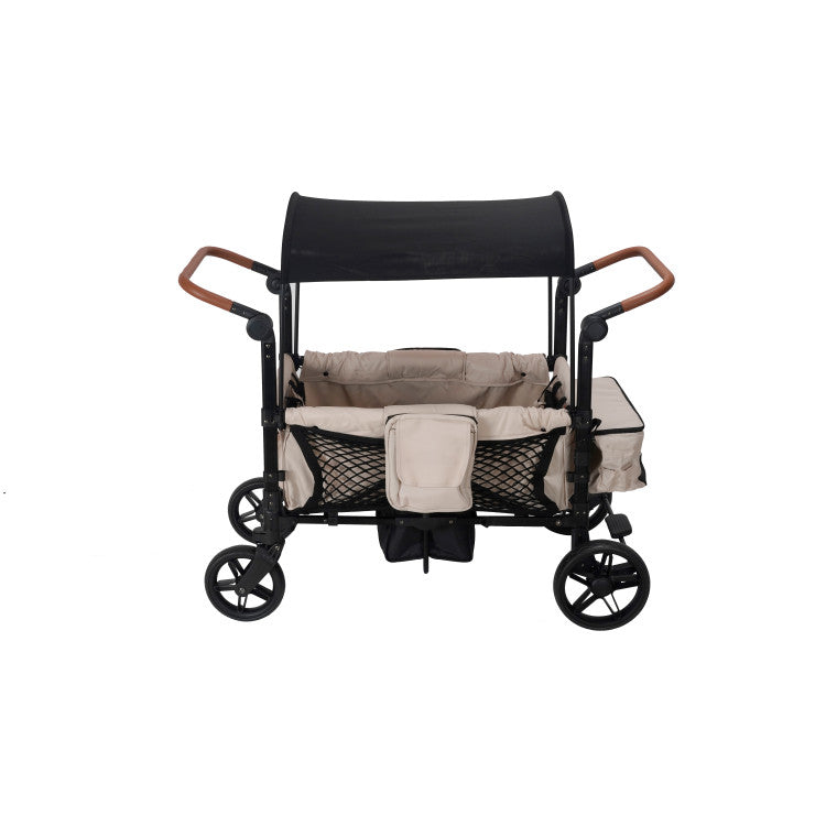 Luxury 4-Seat Folding Stroller Wagon with Canopy