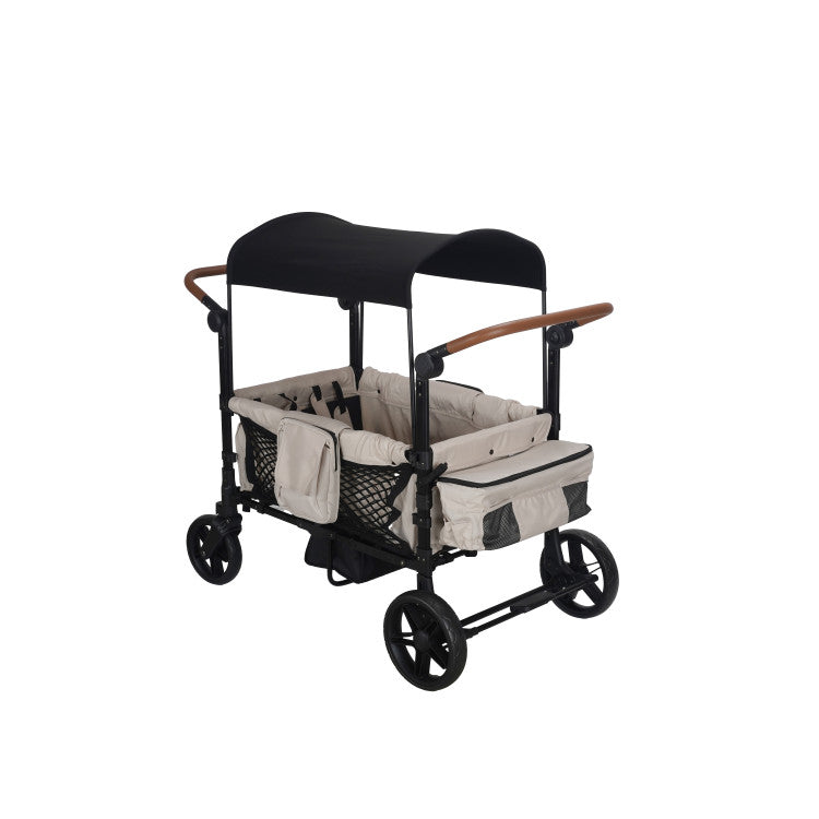 Luxury 4-Seat Folding Stroller Wagon with Canopy