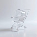 Luxury Acrylic Double Decker Baby Stroller – Clear Design