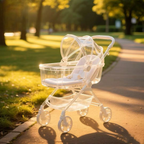 Luxury Acrylic Double Decker Baby Stroller – Clear Design