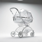 Luxury Acrylic Double Decker Baby Stroller – Clear Design